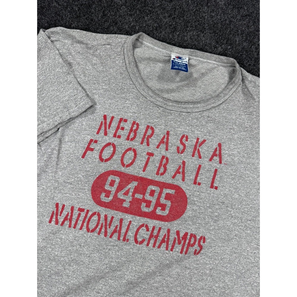 VTG 90s Nebraska Cornhuskers Football 94 95 National Champs Champion Shirt XXL